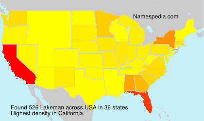 Surname Lakeman in USA Surname Lakeman in USA