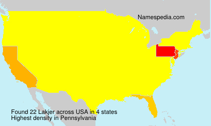 Surname Lakjer in USA Surname Lakjer in USA