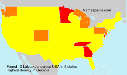 Surname Lakkakula in USA Surname Lakkakula in USA