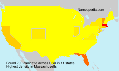 Surname Lalancette in USA Surname Lalancette in USA