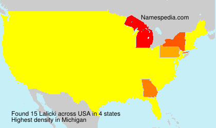 Surname Lalicki in USA Surname Lalicki in USA