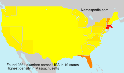 Surname Lalumiere in USA