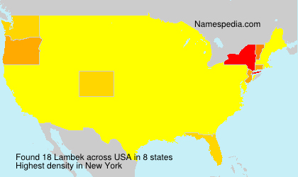 Surname Lambek in USA Surname Lambek in USA