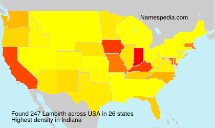 Surname Lambirth in USA Surname Lambirth in USA
