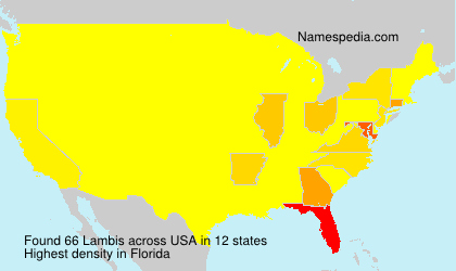 Surname Lambis in USA Surname Lambis in USA