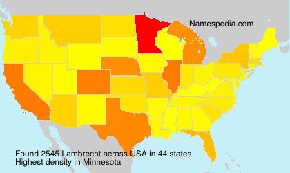 Surname Lambrecht in USA