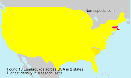 Surname Lambroukos in USA Surname Lambroukos in USA