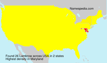 Surname Lambrow in USA Surname Lambrow in USA