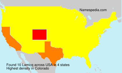 Surname Lamicq in USA Surname Lamicq in USA
