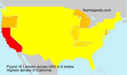 Surname Lamsen in USA Surname Lamsen in USA
