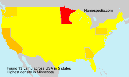 Surname Lamu in USA Surname Lamu in USA