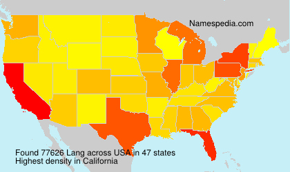 Surname Lang in USA Surname Lang in USA