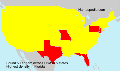 Surname Langam in USA Surname Langam in USA