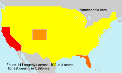 Surname Langedyk in USA Surname Langedyk in USA
