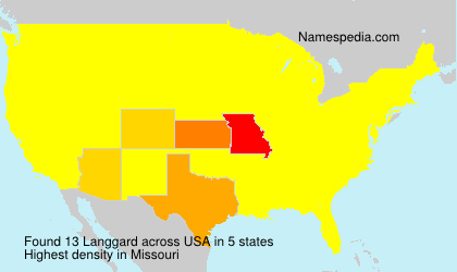 Surname Langgard in USA Surname Langgard in USA