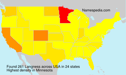 Surname Langness in USA Surname Langness in USA