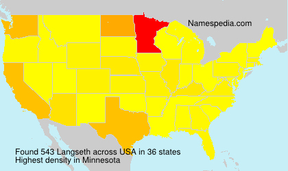Surname Langseth in USA Surname Langseth in USA