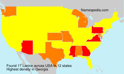 Surname Lanice in USA Surname Lanice in USA