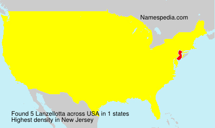 Familiennamen Lanzellotta - USA