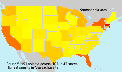 Surname Laplante in USA