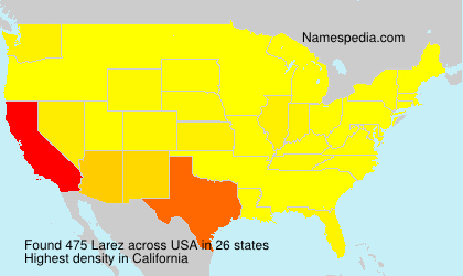 Surname Larez in USA Surname Larez in USA