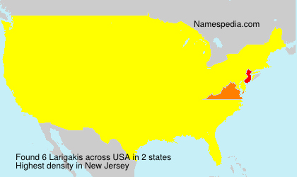 Surname Larigakis in USA Surname Larigakis in USA