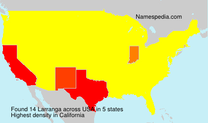 Surname Larranga in USA