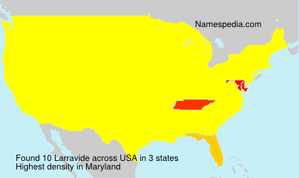 Surname Larravide in USA Surname Larravide in USA