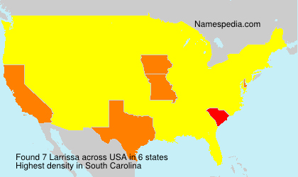 Surname Larrissa in USA Surname Larrissa in USA