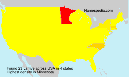 Surname Larrive in USA Surname Larrive in USA