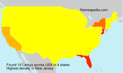 Surname Lartiga in USA