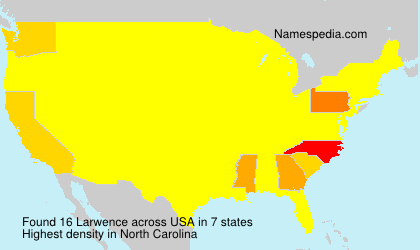 Surname Larwence in USA Surname Larwence in USA
