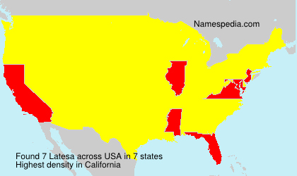 Surname Latesa in USA Surname Latesa in USA