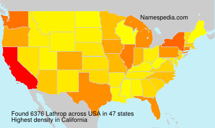 Surname Lathrop in USA Surname Lathrop in USA