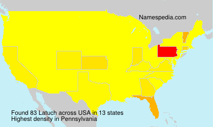 Surname Latuch in USA