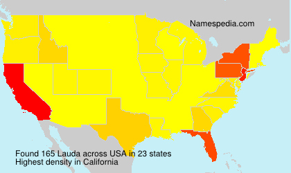Surname Lauda in USA Surname Lauda in USA
