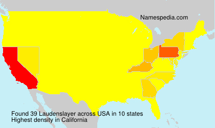 Surname Laudenslayer in USA Surname Laudenslayer in USA