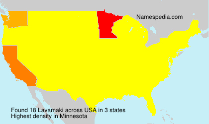 Surname Lavamaki in USA Surname Lavamaki in USA