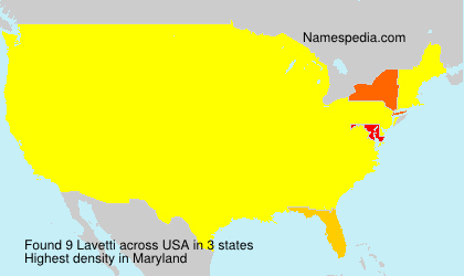 Surname Lavetti in USA Surname Lavetti in USA
