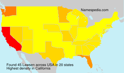 Surname Lawsen in USA Surname Lawsen in USA