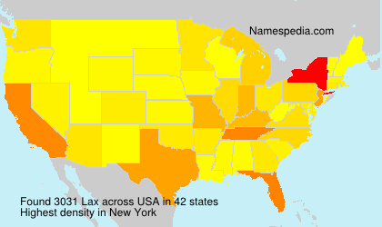 Surname Lax in USA Surname Lax in USA