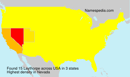 Surname Laythorpe in USA