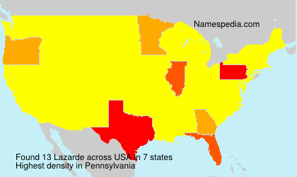 Surname Lazarde in USA Surname Lazarde in USA