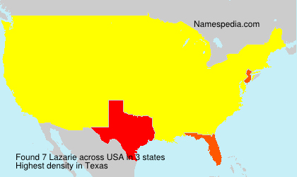 Surname Lazarie in USA