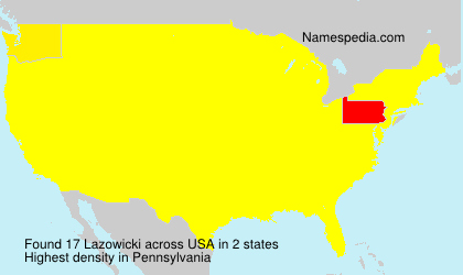 Surname Lazowicki in USA Surname Lazowicki in USA