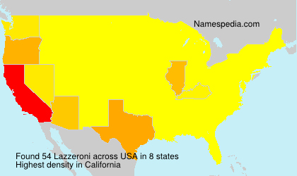 Surname Lazzeroni in USA