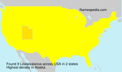 Surname Lealaisalanoa in USA Surname Lealaisalanoa in USA