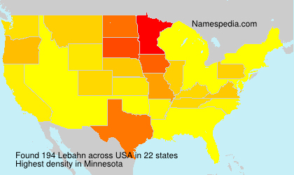 Surname Lebahn in USA Surname Lebahn in USA