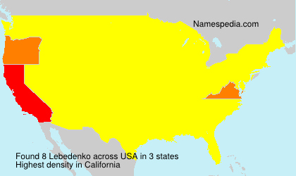 Surname Lebedenko in USA Surname Lebedenko in USA