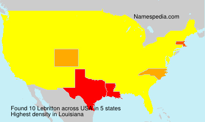 Surname Lebritton in USA Surname Lebritton in USA